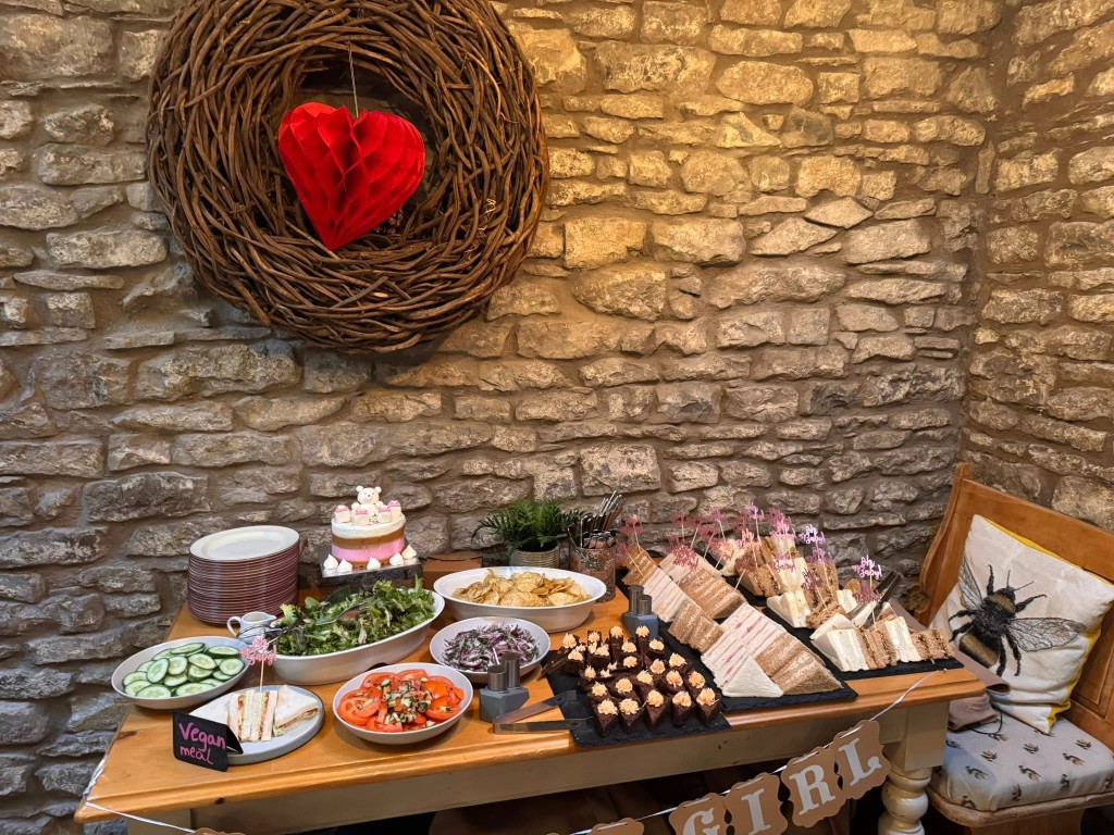 Buffet table at a private event